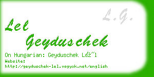 lel geyduschek business card
